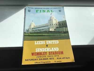 FA CUP FINAL PROGRAMME 1973 Sunderland V Leeds United • £8.50