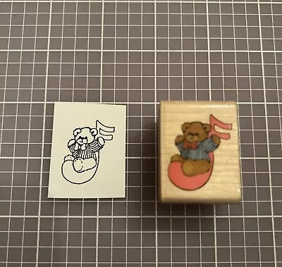 Rubber Stampede Lucy & Company Note Bear Rubber Stamp Cute Teddy Music Musical • $3.99