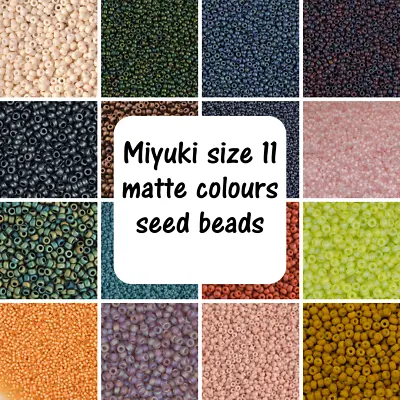 Miyuki Size 11/0 Seed Beads Matte Colours 22 Grams Approx • £4