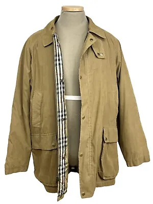 VTG Burberrys’ Burberry Field Barn Jacket Nova Check Lined Men’s Medium Brown • $68.31