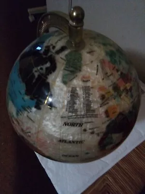 Vintage Mother Of Pearl Rotating Globe W/Sundial • $25