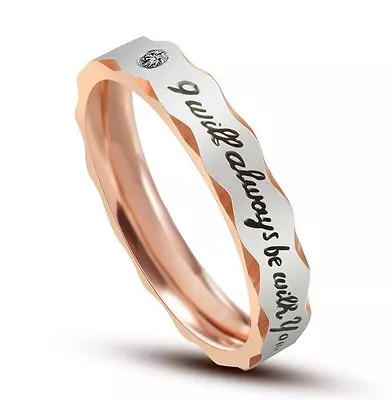 New Design Stainless Steel Couple Rings Promise Love Forever Wedding Gift  • $4.95