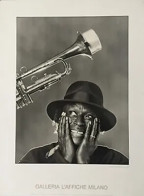 Miles Davis Poster - Galleria L'affiche Milano Photo 1982 Poster 1993 Pino • $89.95