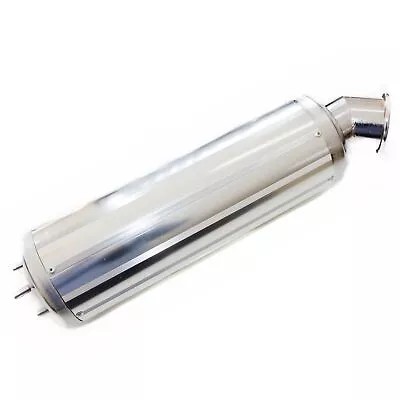 460mm SILVER Alloy Exhaust Muffler + Clamp 150cc 250cc Quad Dirt Bike ATV Buggy • $56.95