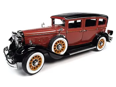 Autoworld 1931 Peerless Master 8 Sedan Red & Black 1/18 Diecast Model Car Aw284 • $113.99