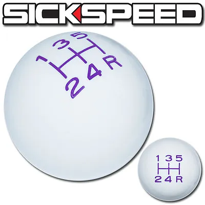 White/purple Vintage Shift Knob For 5 Speed Short Throw Selector Un2 Kit K46 • $27.95