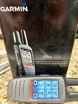 Garmin Rino 650 Handheld GPS 2-Way Radio & Charger & Hunt Premium GPS Chip • $324.99