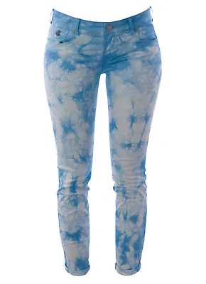 SCOTCH & SODA MAISON SCOTCH Memory Blue Tie Dye Skinny Jeans 1325.12.85713 $149 • $17.87