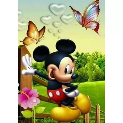 $12.85 • Buy Full Drill 5D DIY Diamond Painting Embroidery Mickey Mouse Artwork Hobby