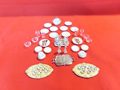 Miniature Dollhouse Dishes Glass Bowls Glass Wine Glasses Bodo Hennig & More • $45