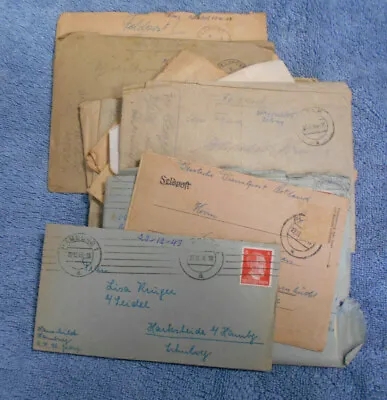 #D100. LOT OF WWII GERMAN LETTERS Etc • $100