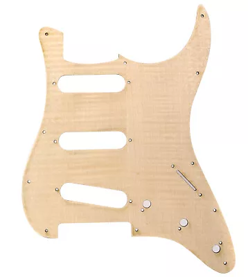 Guitar Pickguard SSS 3ply-Solid Wood Flame Maple Veneer Guitar Scratch Plate • $22.90