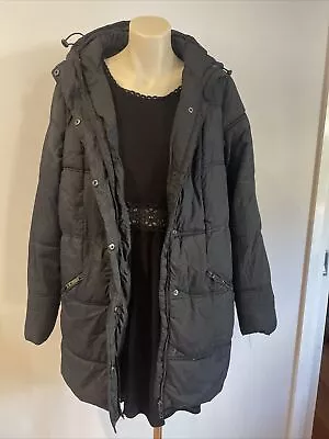 Cotton On Black 3/4 Length Puffer Jacket M 12  • $20