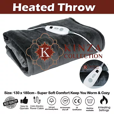 £34.94 • Buy Premium Electric Heated Throw Soft Fleece Winter Over Blanket Digital Controller