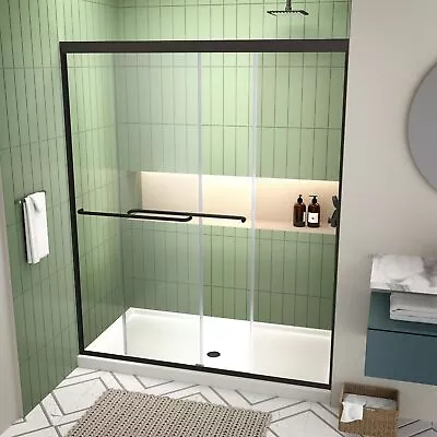 KPUY 48 /54 /60  X 70  Semi-Frameless Double Sliding Shower Door 1/4  Glass • $425.49