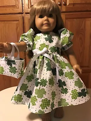 18  Doll Clothes Dress & Tote Bag  St. Patrick's Day • $10.49