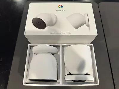 Google Nest Cam Outdoor Indoor 1080p HD Wireless Security Camera Battery 2 Pack • $499