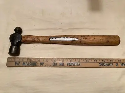 Made In Usa - Vintage Easco 16 Oz Ball Peen Hammer / Hickory Handle / Drop Forge • $25