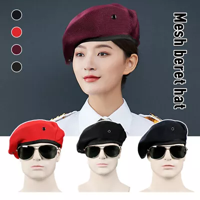  Military Beret Cap Hat Unisex Adjustable Breathable Army Soldier Uniform Cap • $9.36