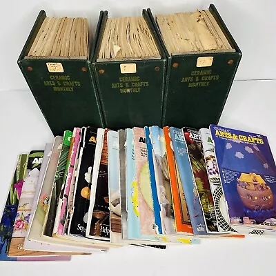 HUGE LOT Vintage Ceramic Arts And Crafts Monthly Magazines 1969-72 With Binders • $110