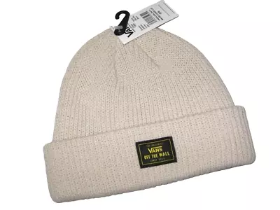 BNWT  VANS  Ribbed Cuff Bruckner Beanie Hat  Cream • £15.29