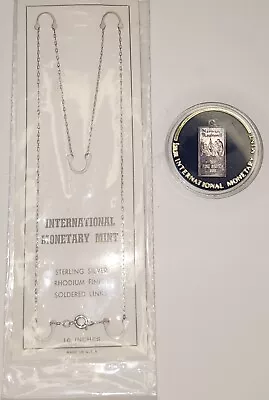 International Monetary Mint 1 Gram Norman Rockwell. 999 Fine Silver W/ Necklace • $34.99