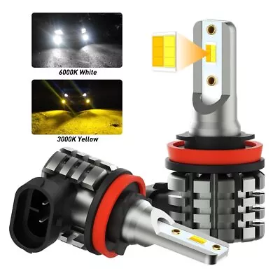 Switchback H11 H16 H8 LED Fog Light Dual Color Golden Yellow 3000K White 6000K • $29.99