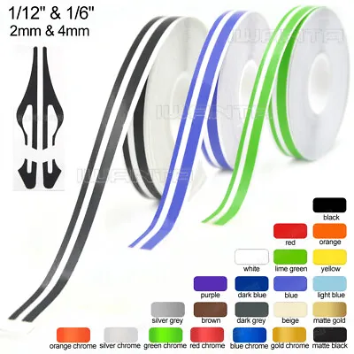 1/12  & 1/6  Pinstriping Pin Stripe DIY Line Roll Vinyl Tape Decal Car Sticker • $7.28