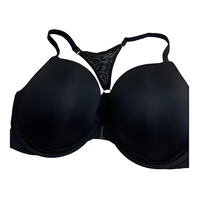 Victoria’s Secret T-Shirt Push-Up Full Coverage Lace Racerback Black 38DD • $19.99