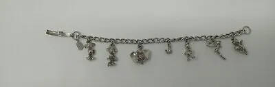 Vintage Disney Charm Bracelet Brass 7 Charms • $12