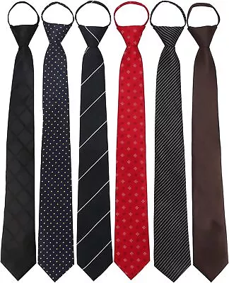 MEIANJU Mens Ties Mens Zipper Ties Neckties For Men Silky Zip Up Ties Men's P • $91.82