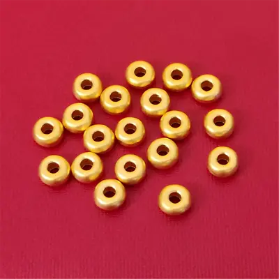 5pcs Pure 999 24K Yellow Gold Women 3D Lucky Spacer Bead Pendant For Diy • $87.10