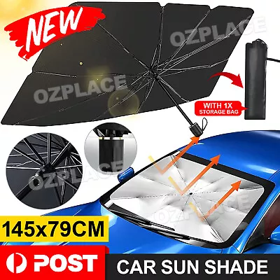 $17.95 • Buy Car Windshield Sunshade Umbrella Foldable Front Window Sun Visors Cover- Upgrade