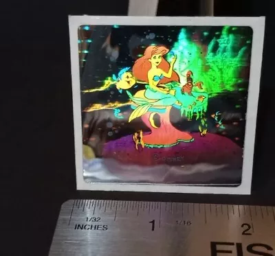 Vintage Stickers Disney The Little Mermaid Ariel 3D Holographic Hologram Sticker • $18.99