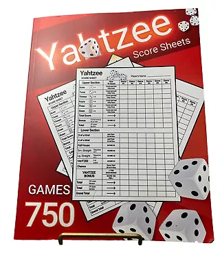 Yahtzee Score Pads: 750 Large Print Sheets For Scorekeeping (Score Book) - NEW • $16.99