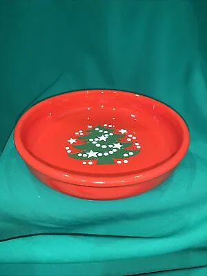 Waechtersbach Christmas Tree Red 8 X 1.75  Shallow Bowl Dish • $24.99