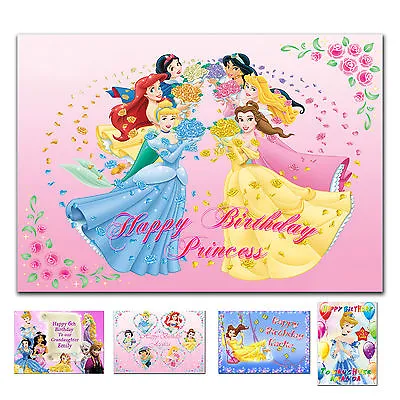 Great Personalised Birthday Card *Any Name Text* Princesses (d003) Choose Design • £3.99