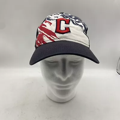 Cleveland Indians Guardians Hat Cap Strap Back New Era 9Twenty Stars Stripes Red • $14.99