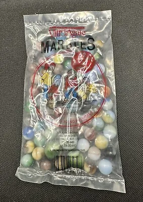 Vintage NOS Vitro Agate Glass Multicolor Marbles 72 Count + 3 Shooters Bag USA • $54.99