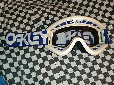 Vintage Nos  90s Oakley Goggles White /face Guard  Mx Motocross Helmet Visor  • $225