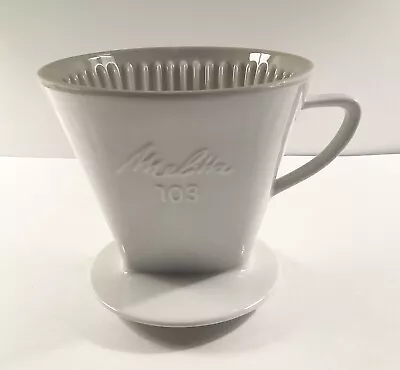 Melitta 103 White Porcelain Pour Over Coffee Filter 3 Holes • $12