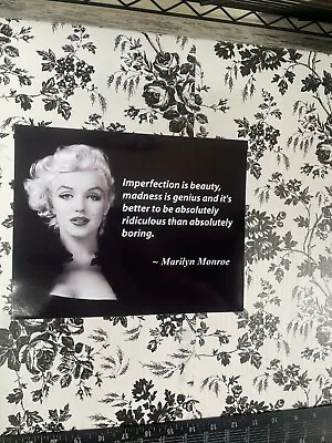 Marilyn Monroe Imperfection Is Beauty 8.5x11 Quote  • $8.99