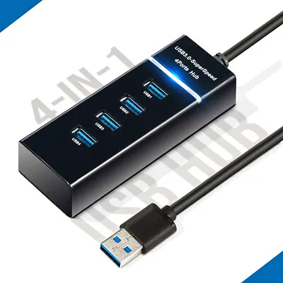 $18.99 • Buy Multi USB 3.0 Hub 4 Port High Speed PC Splitter Extender Expansion Splitter