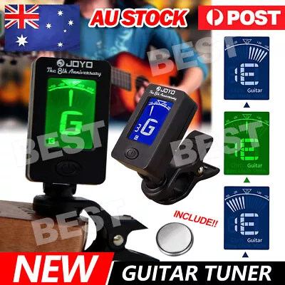 $9.85 • Buy LCD Clip-on Electronic Digital Guitar Tuner Tool For Chromatic Violin Ukulele