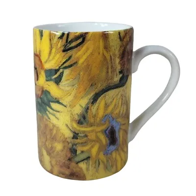 Van Gogh Museum Sunflowers Mug Yellow Green All Over Art Porcelain Amsterdam • $12