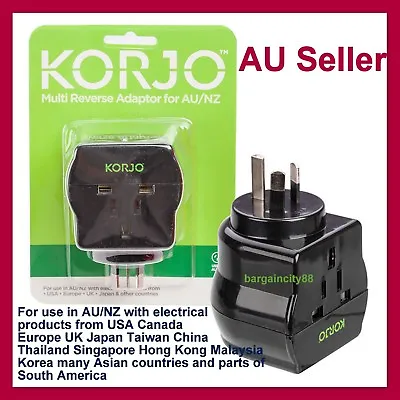 AU Plug Australia Adaptor USA US CA Europe EU Japan Asia Universal To AUS NZ Pin • $25.37