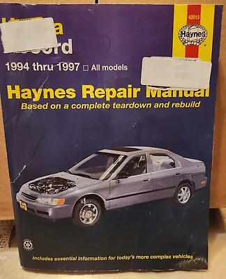 Haynes Repair Manual * Honda Accord (1994-1997) #42013 • $16.88