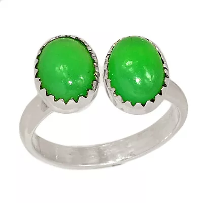 Composite Kingman Green Mohave Turquoise 925 Silver Ring RYS6 S.8.5 CR39195 • $14.99