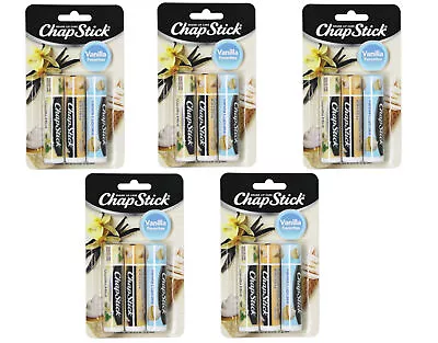 ChapStick Vanilla Favorites Lip Balm Pack Of 3 Mint Cupcake Bean 5 Pack • $26.92