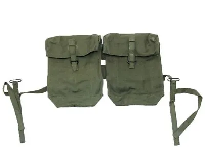 Kidney Pouches British Army Issue 58 Pattern Webbing Double Pouch ~ Super Grade • £19.99